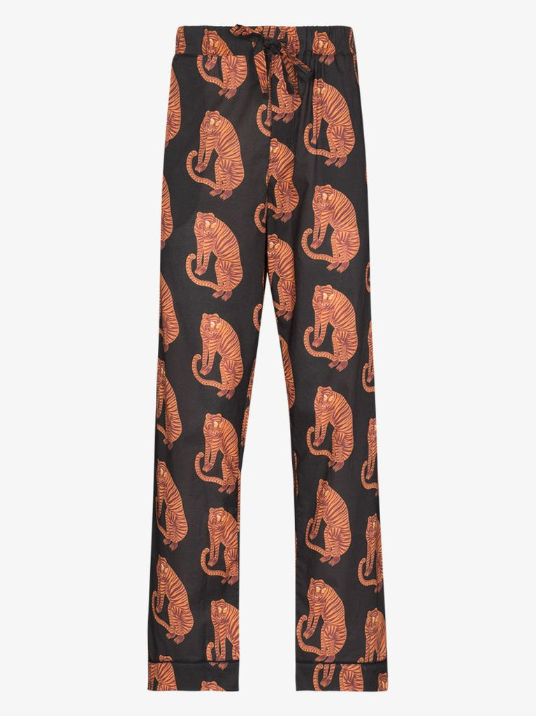 Black Sansindo Print Pyjama Trousers