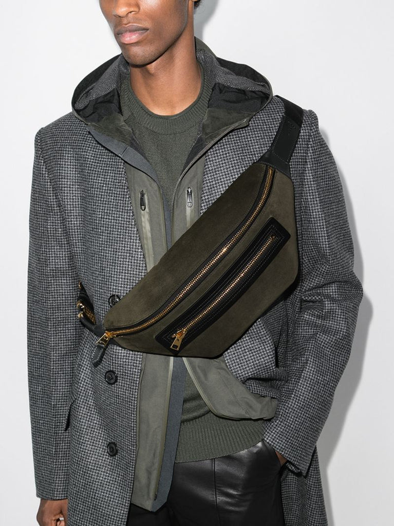 Green Suede Cross Body Bag