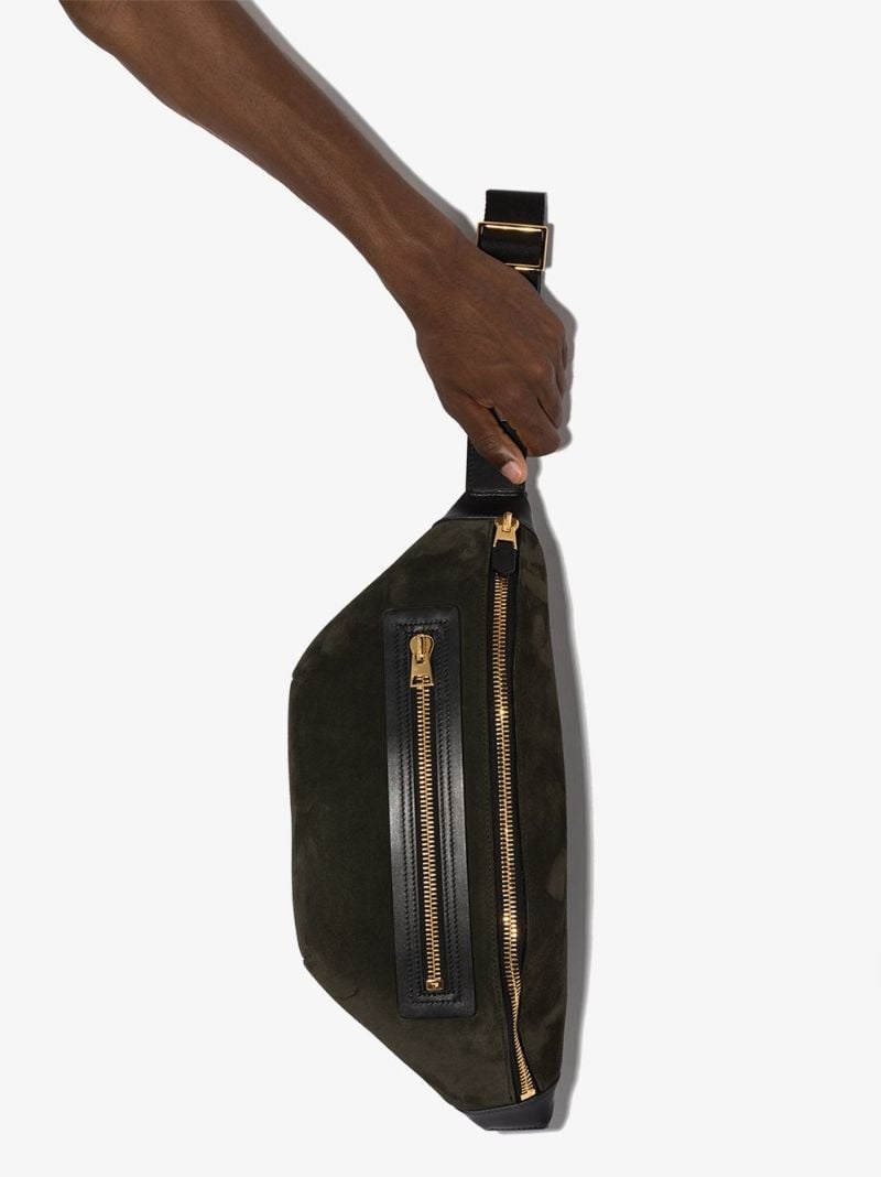 Green Suede Cross Body Bag