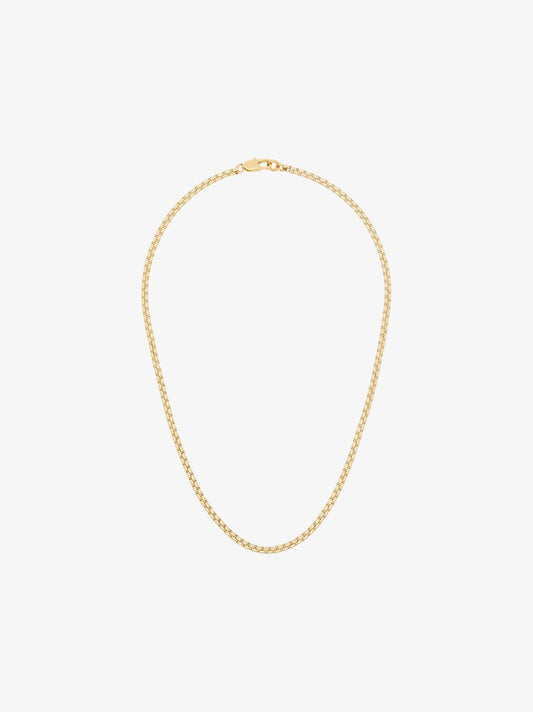 Gold-plated Box Chain Necklace