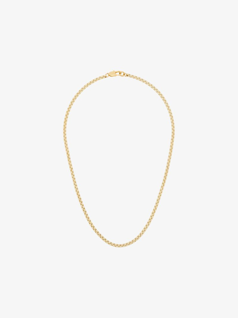 Gold-plated Box Chain Necklace