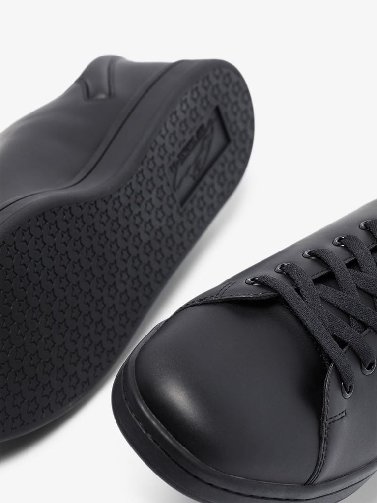 Black Orion Low Top Leather Sneakers