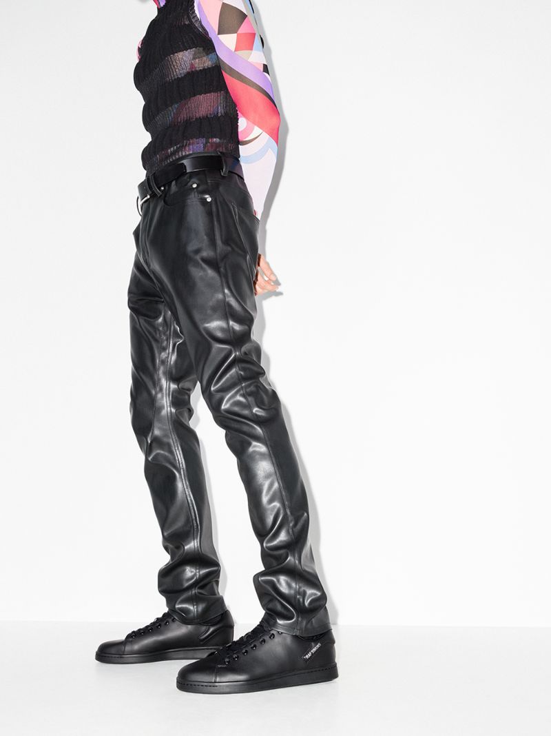Black Orion Low Top Leather Sneakers