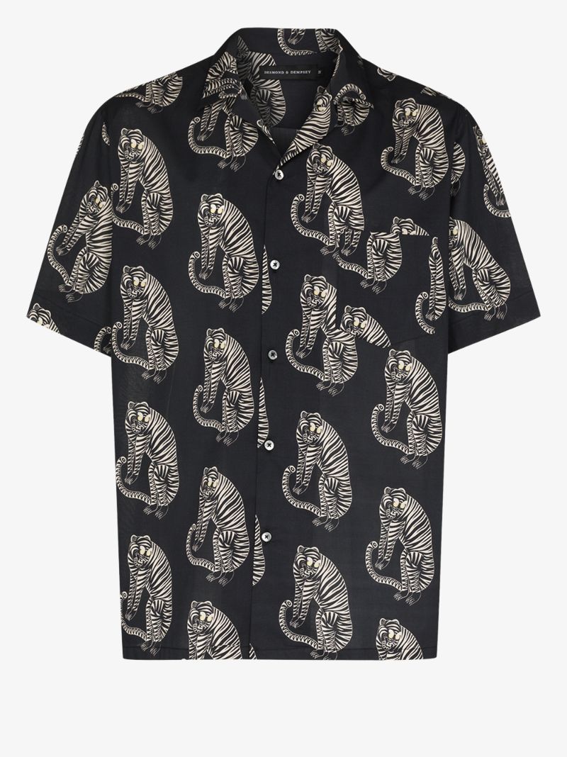 Sansindo Tiger Print Pyjama Shirt
