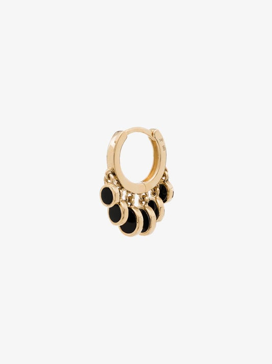 14k Yellow Gold Shaker Hoop Earring