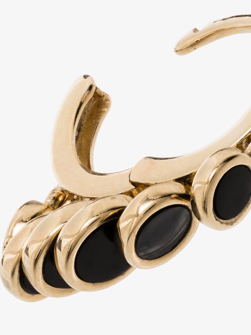 14k Yellow Gold Shaker Hoop Earring