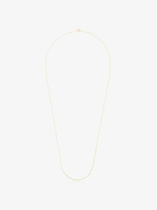 18k Yellow Gold 60 Cm Beaded Necklace