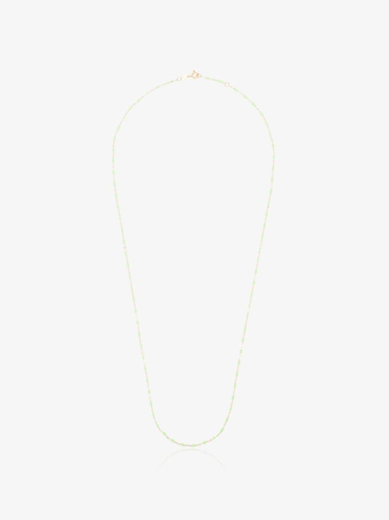 18k Yellow Gold 60 Cm Beaded Necklace