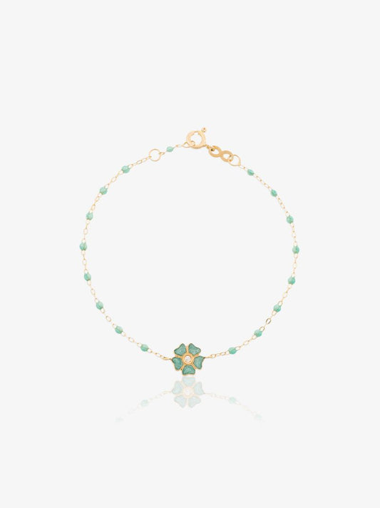 18kt Yellow Gold Diamond Flower Bracelet