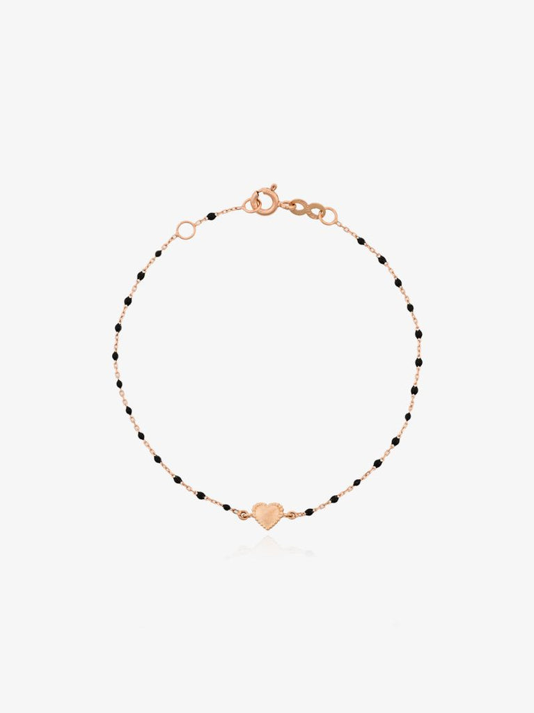 18kt Rose Gold Heart Charm Bracelet