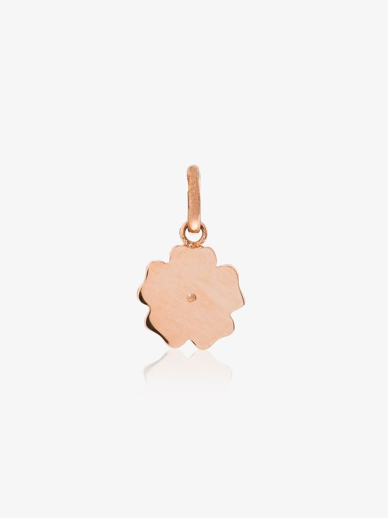 18k Yellow Gold Diamond Flower Charm