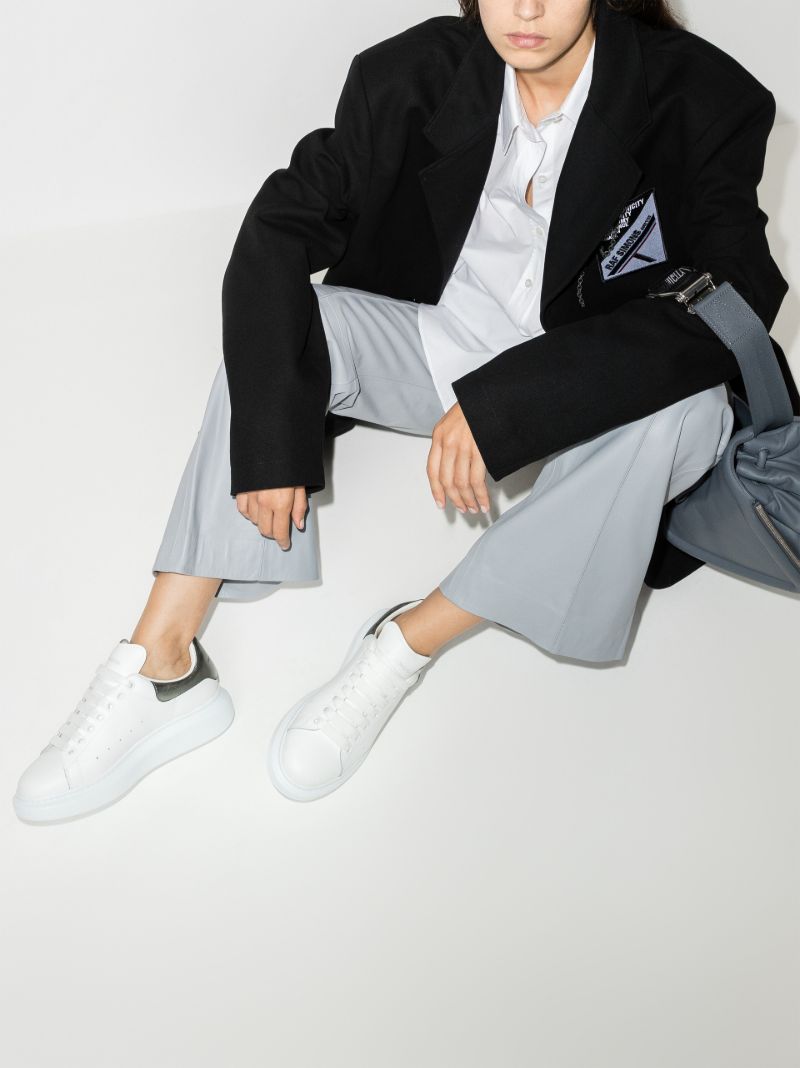 White and Silver Oversized Sneakers