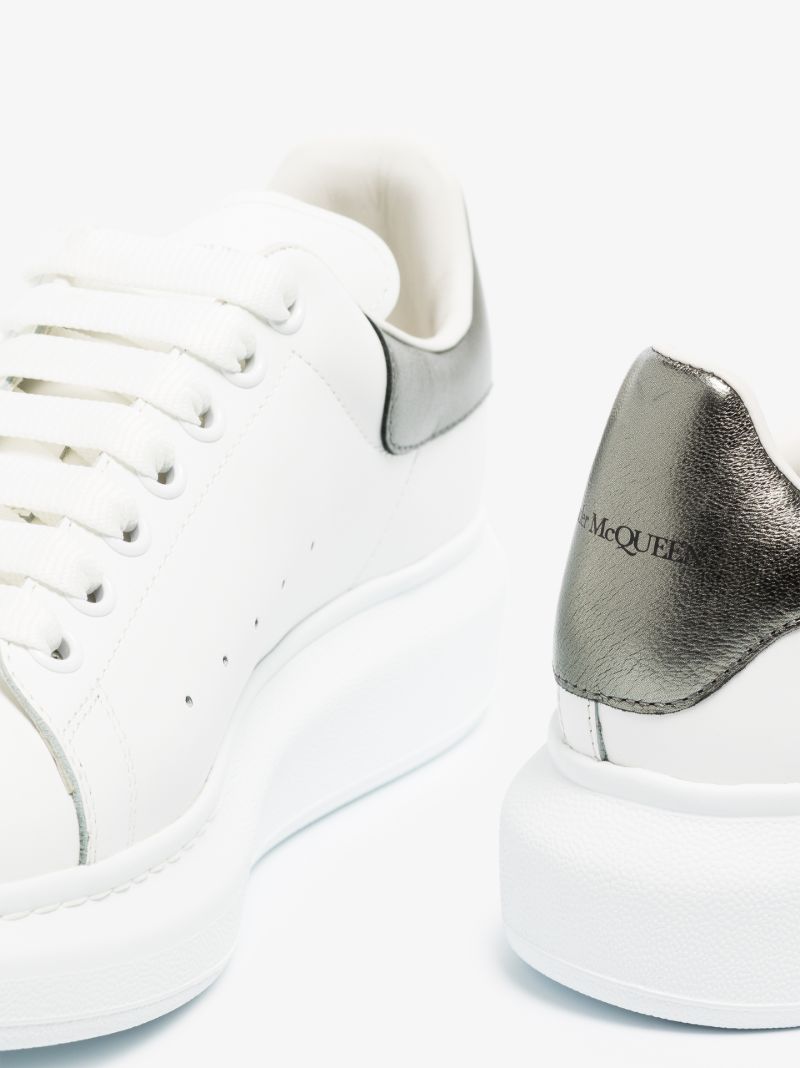 White and Silver Oversized Sneakers