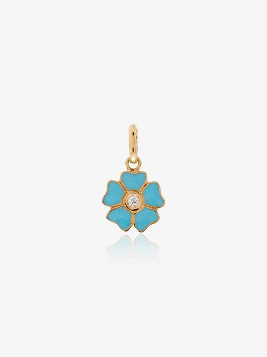 18kt Yellow Gold Diamond-embellished Flower Charm