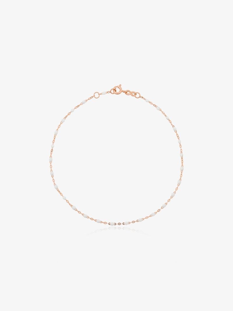 18k Rose Gold 23 Cm Beaded Anklet
