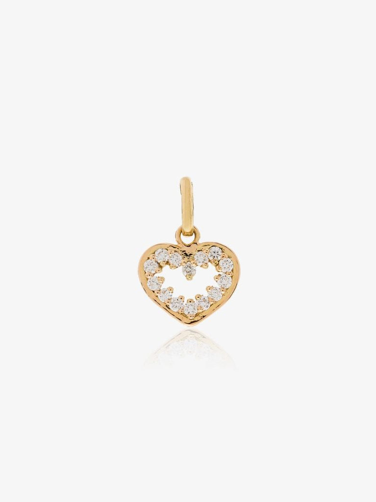 18k Yellow Gold Heart Supreme Diamond Charm
