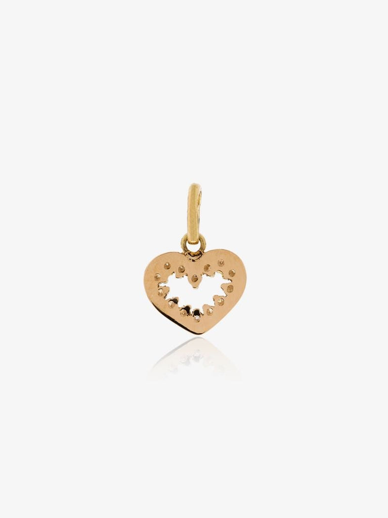 18k Yellow Gold Heart Supreme Diamond Charm