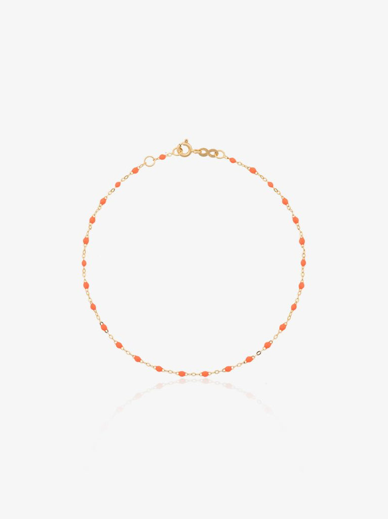 18k Yellow Gold 23 Cm Beaded Anklet