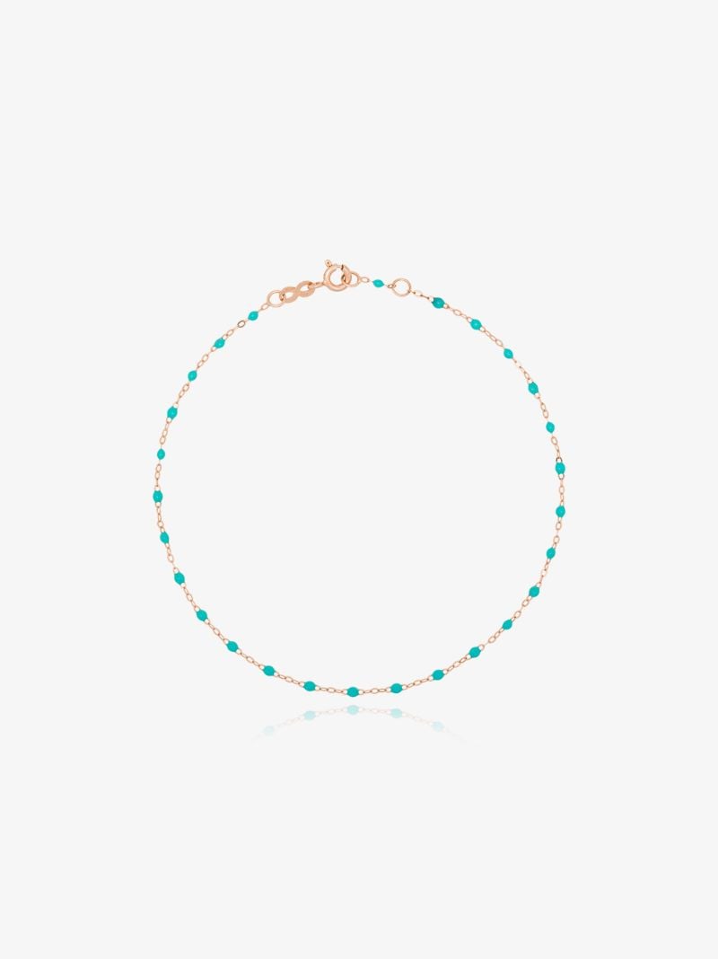 18k Rose Gold 23 Cm Beaded Anklet