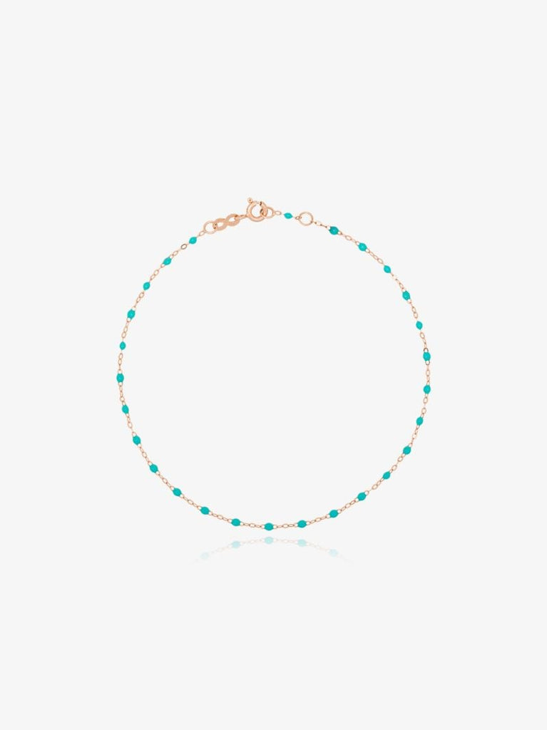 18k Rose Gold 23 Cm Beaded Anklet