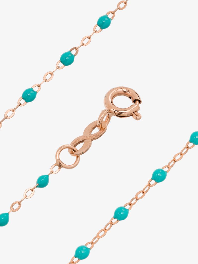 18k Rose Gold 23 Cm Beaded Anklet