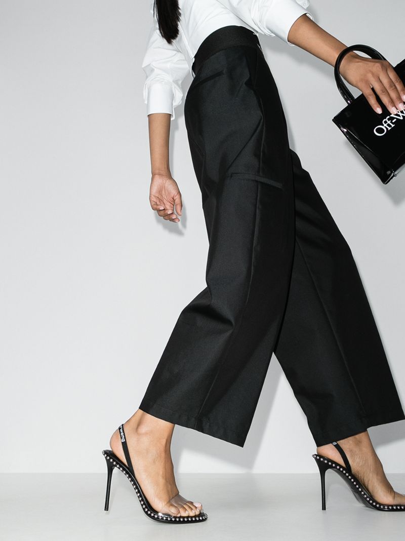 Black Nova 105 Slingback Leather Sandals