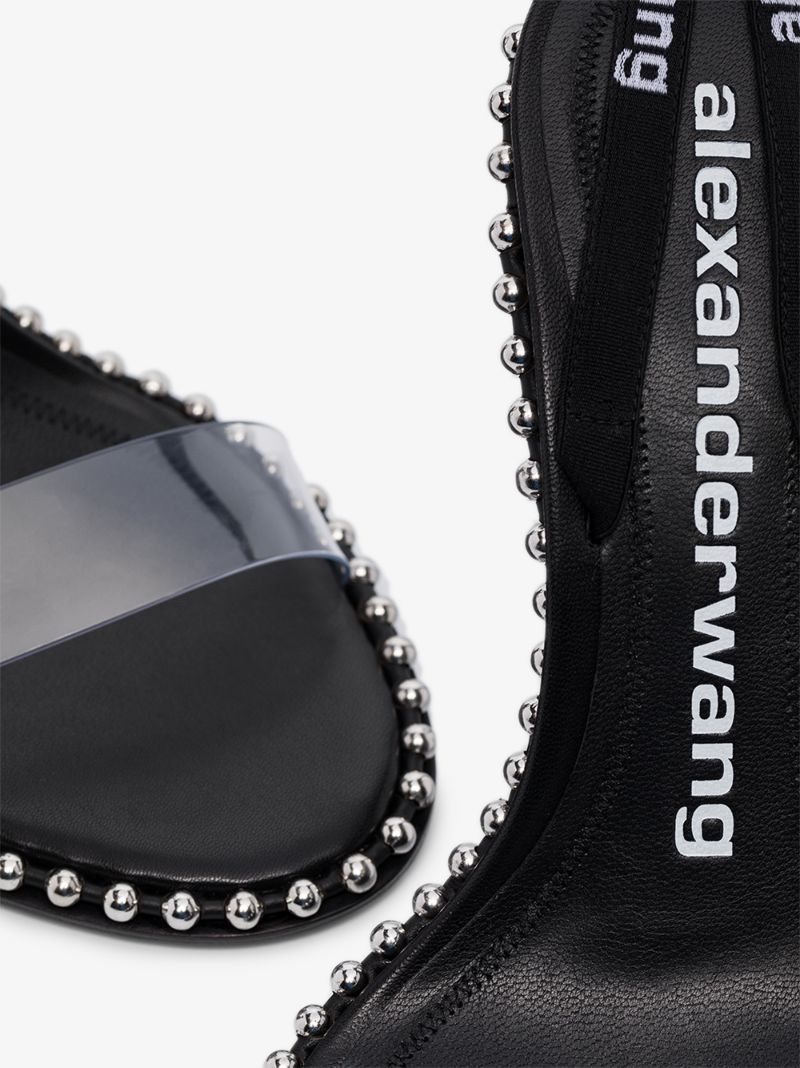 Black Nova 105 Slingback Leather Sandals