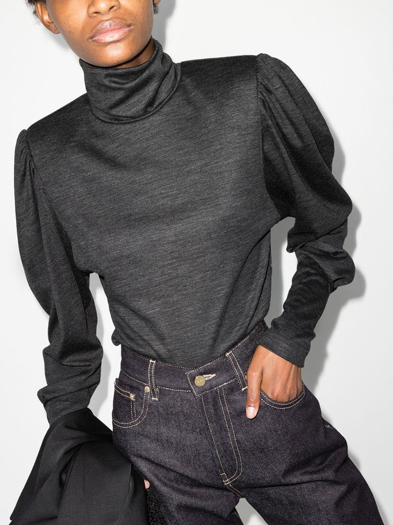 Gavina Roll Neck Wool Top