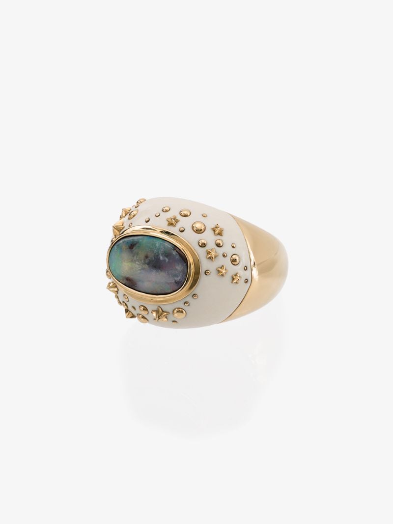 18k Yellow Gold Mammoth Dome Galaxy Ring
