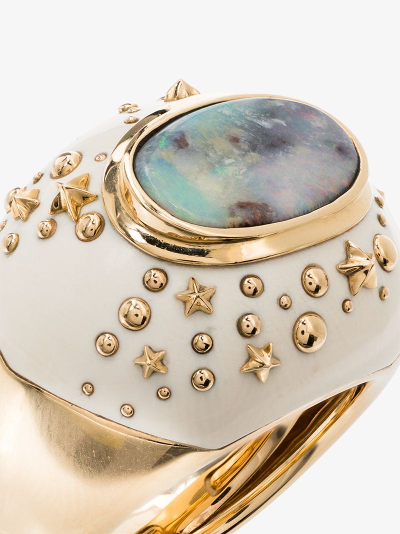 18k Yellow Gold Mammoth Dome Galaxy Ring