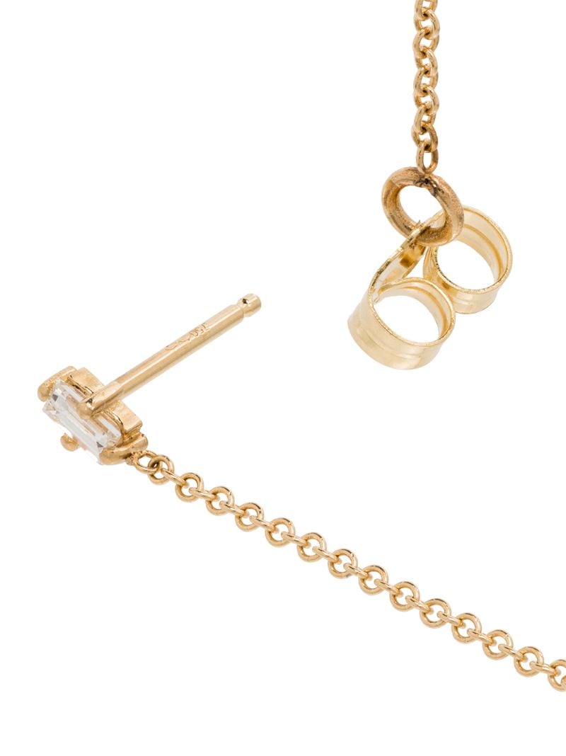 18k Yellow Gold Chain Diamond Earring