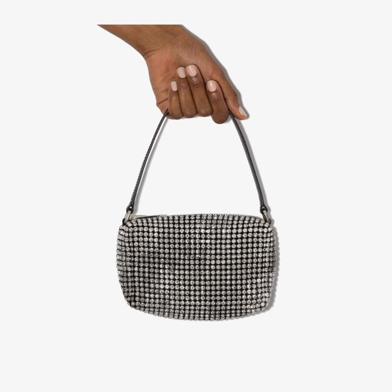 Silver Tone Heiress Crystal Mini Bag