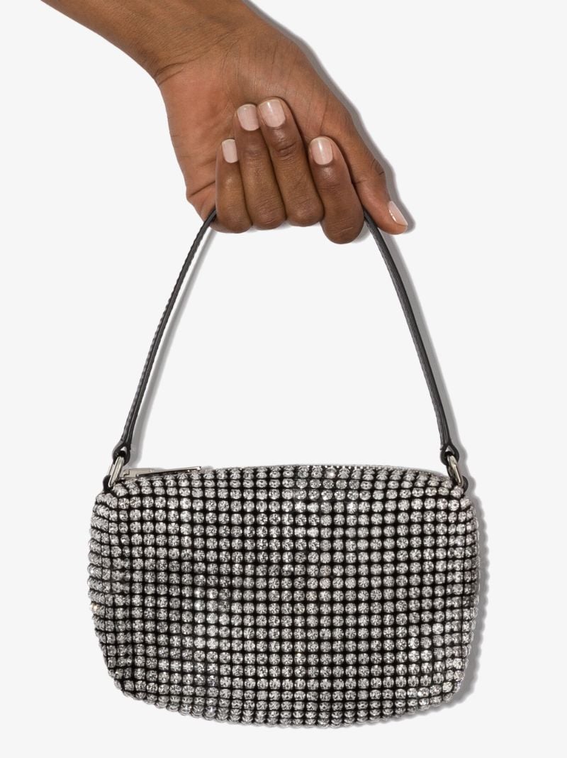 Silver Tone Heiress Crystal Mini Bag