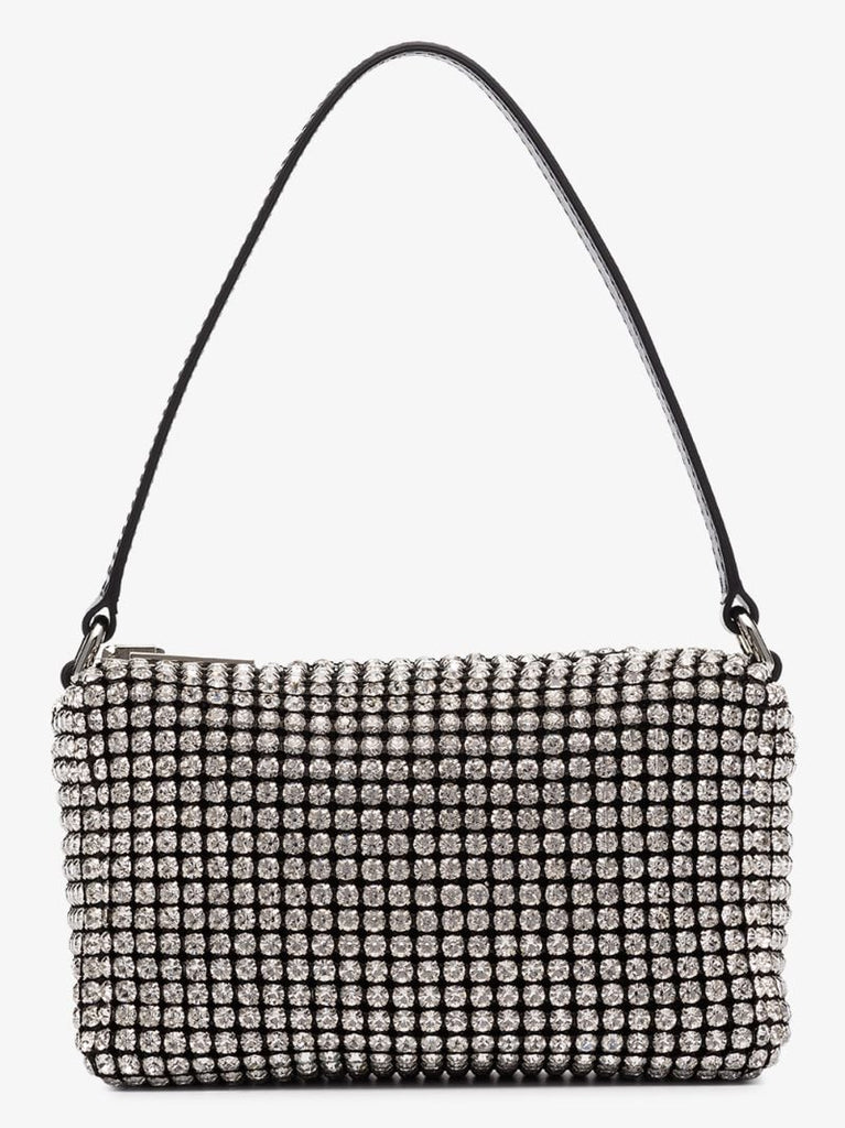 Silver Tone Heiress Crystal Mini Bag