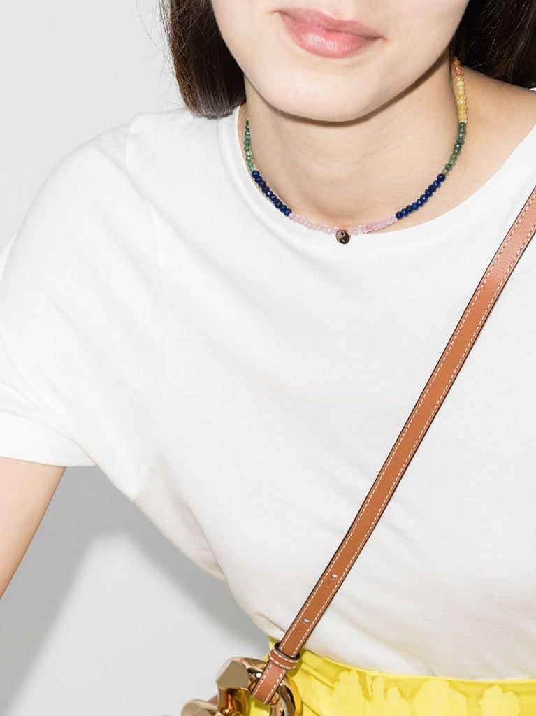 14k Rose Gold Yin Yang Jade and Diamond Necklace