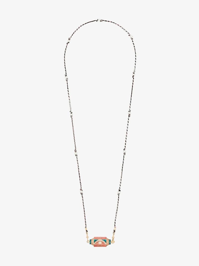 14k Yellow Gold Eye Will Diamond Necklace