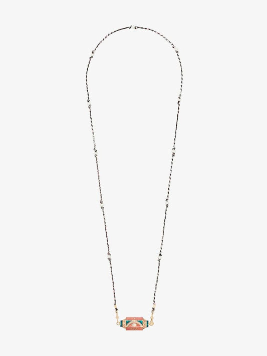 14k Yellow Gold Eye Will Diamond Necklace