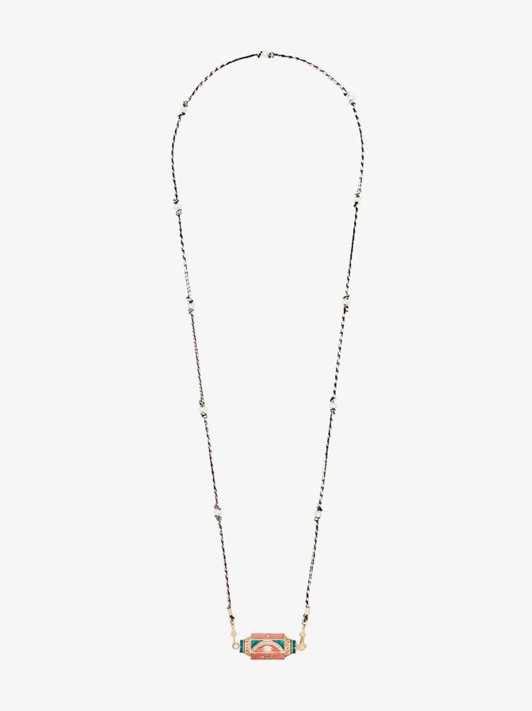 14k Yellow Gold Eye Will Diamond Necklace