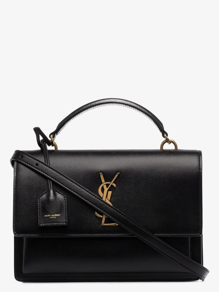 Black Sunset Medium Leather Shoulder Bag