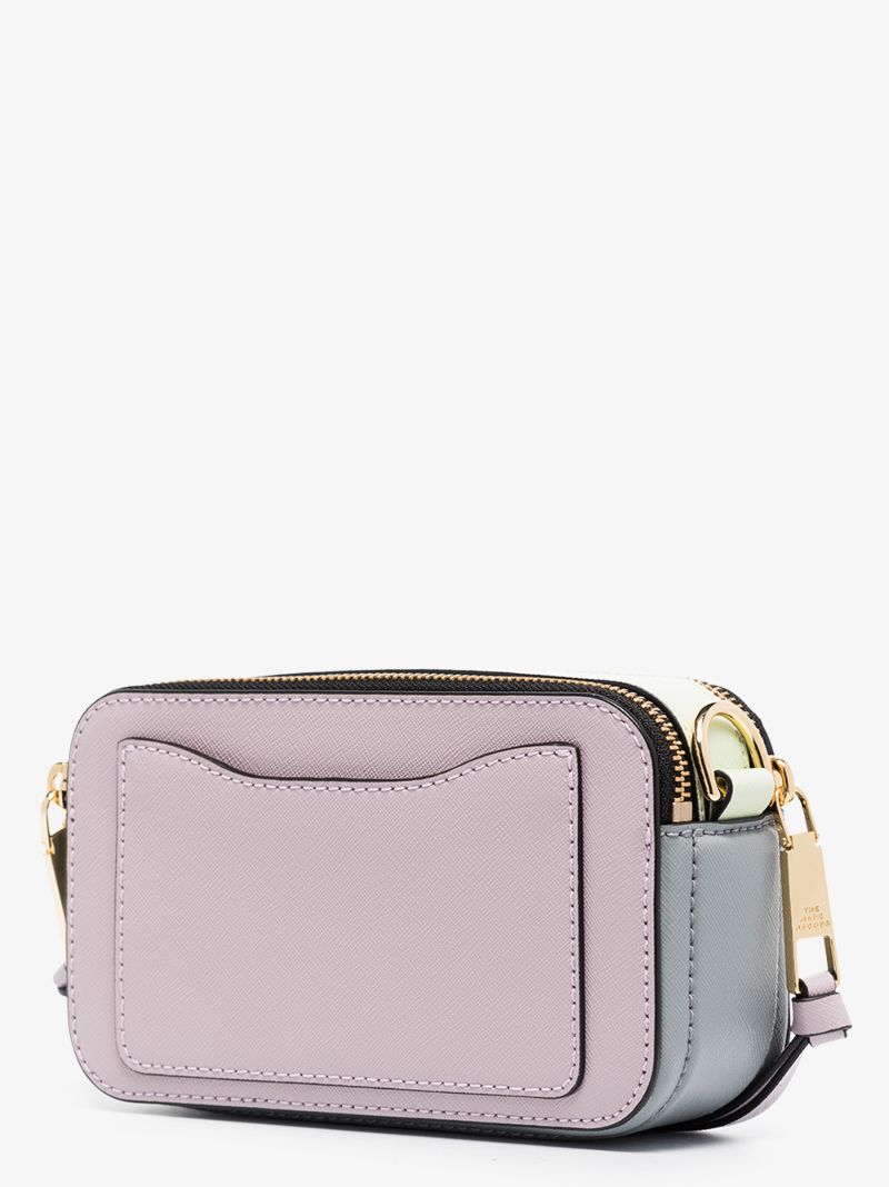 Purple Snapshot Leather Cross Body Bag