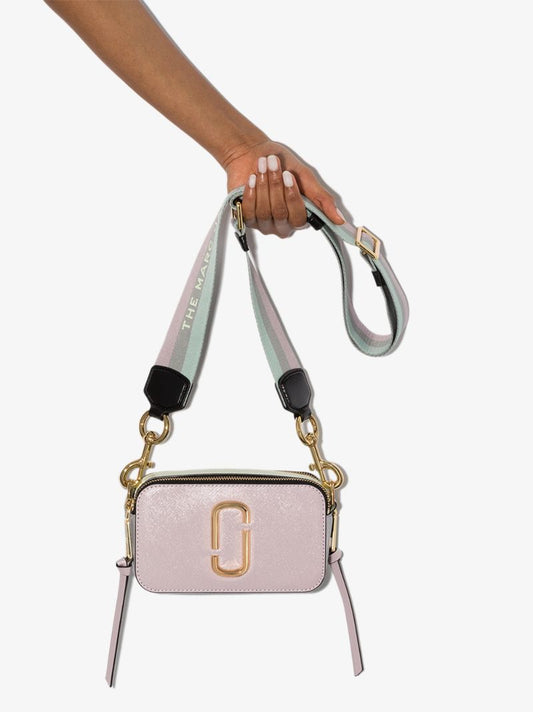 Purple Snapshot Leather Cross Body Bag