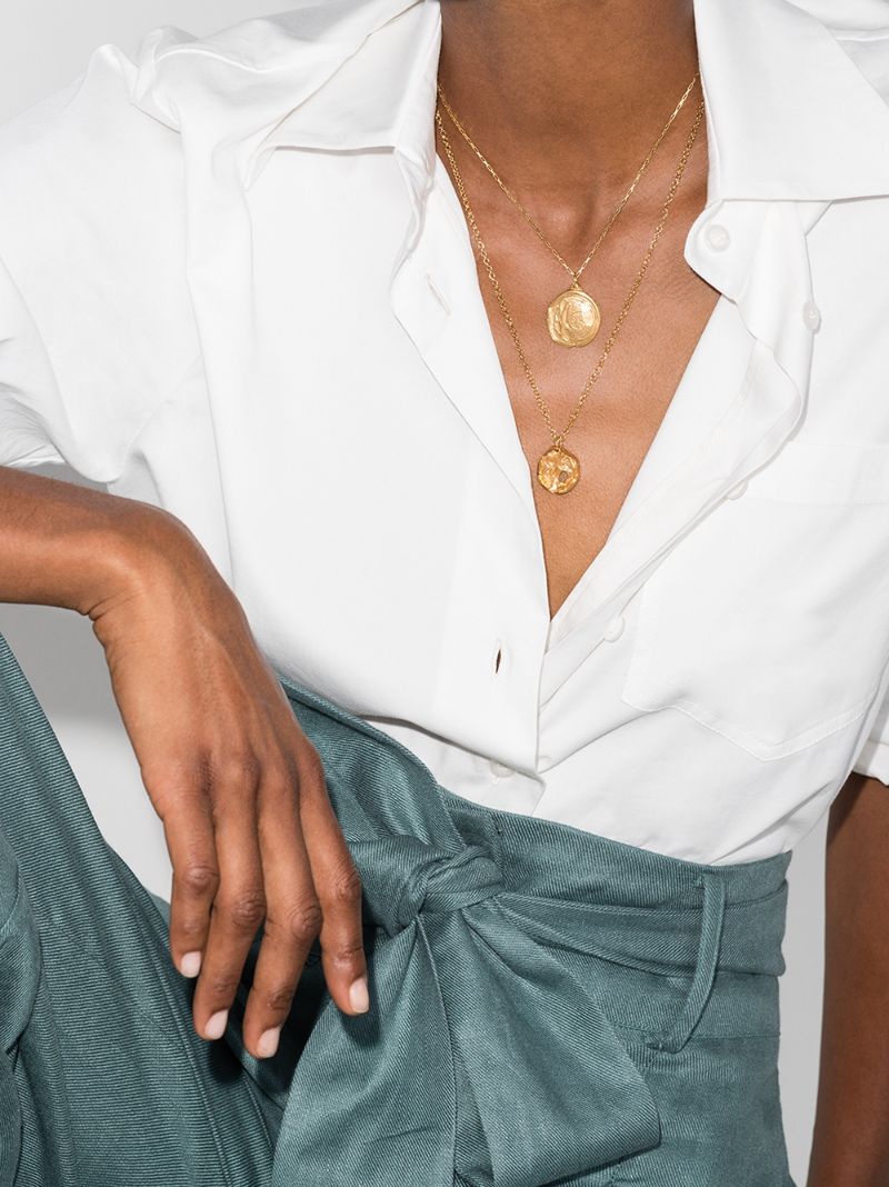 Gold-plated the Nebulous Whirlpool Necklace