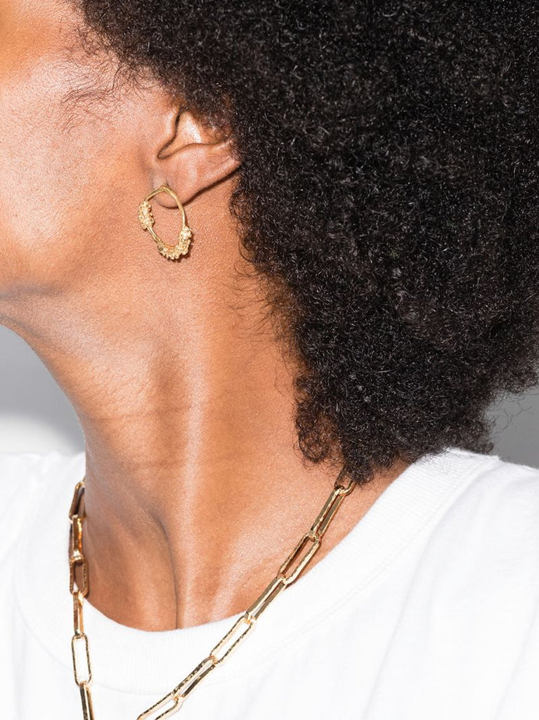 Gold-plated Unreal City Hoop Earrings