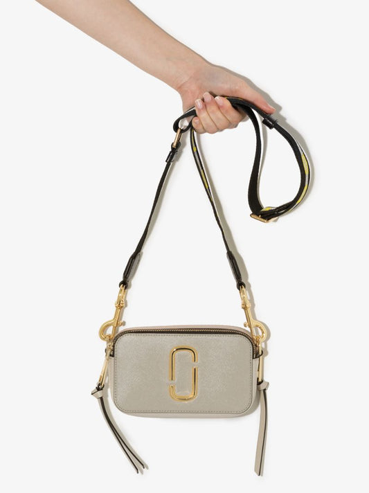 Neutral Snapshot Leather Cross Body Bag