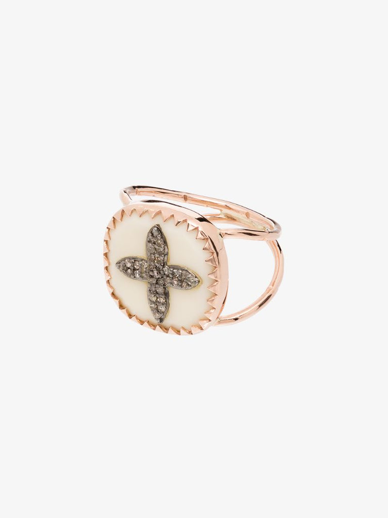 9k Rose Gold Bowie No. 2 Diamond Ring