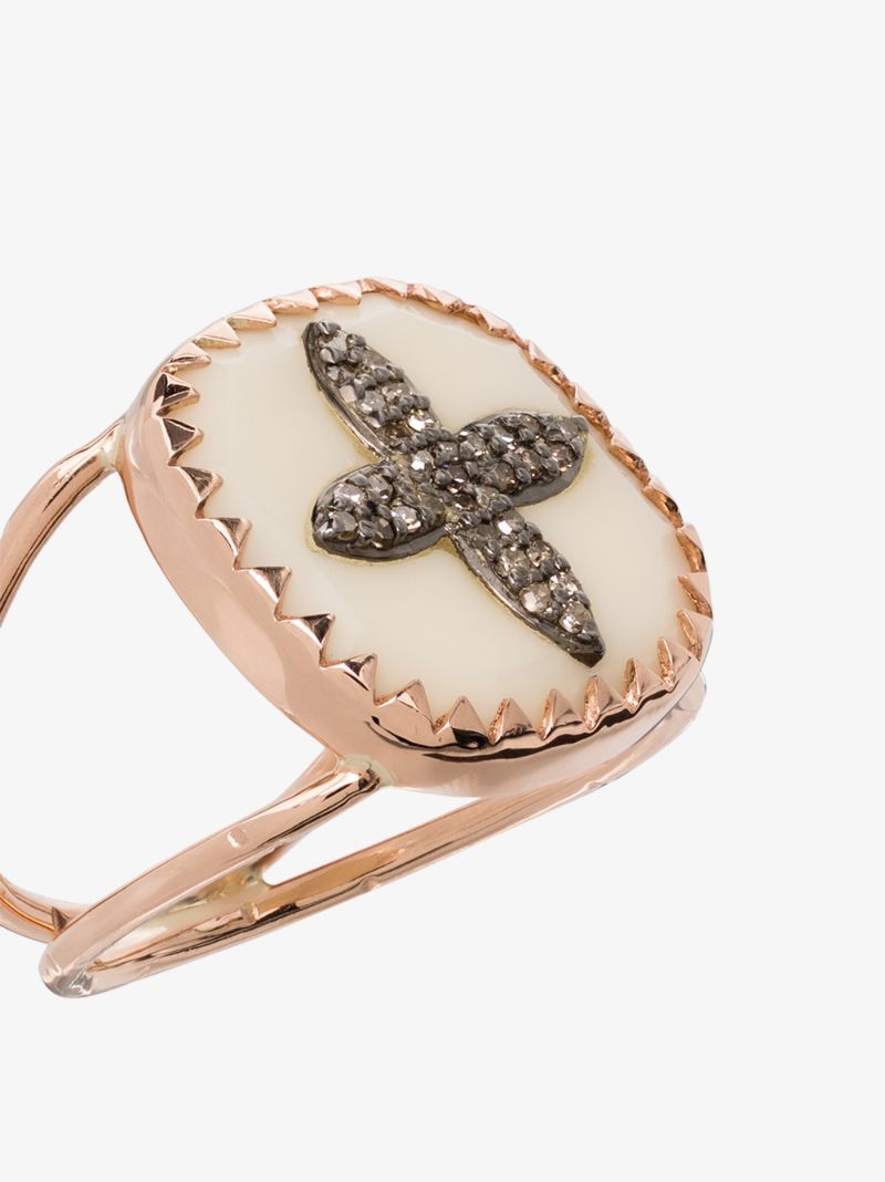 9k Rose Gold Bowie No. 2 Diamond Ring
