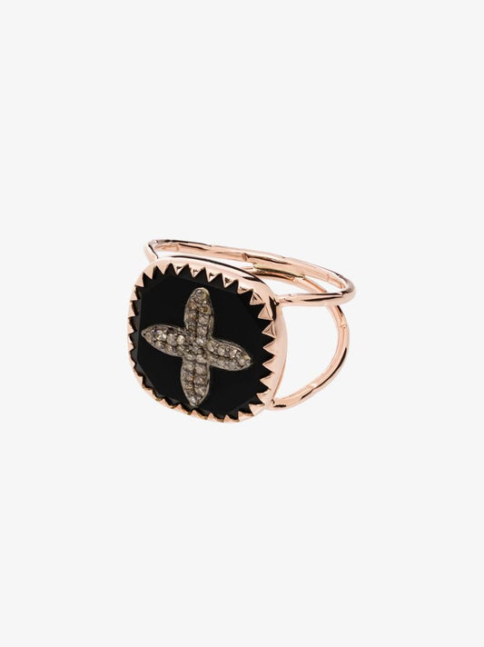 9k Rose Gold Bowie No. 2 Diamond Ring