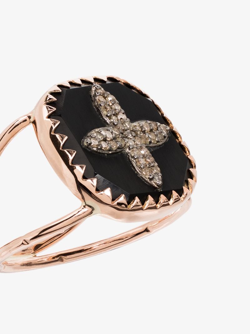 9k Rose Gold Bowie No. 2 Diamond Ring