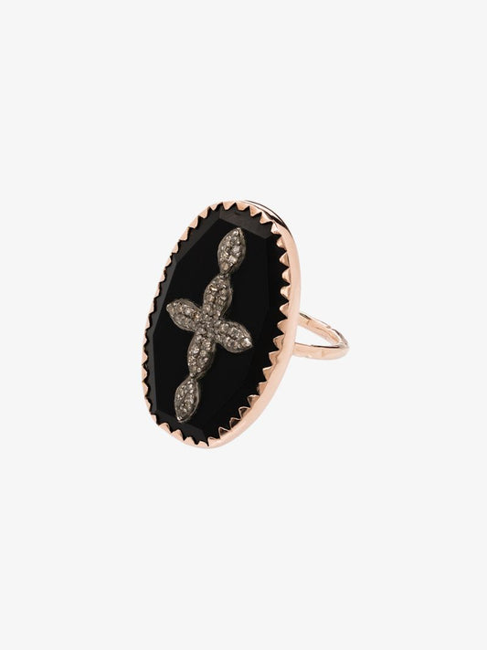 9k Rose Gold Bowie No. 3 Diamond Ring