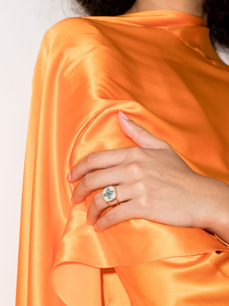 9k Rose Gold Bowie No. 2 Turquoise Ring